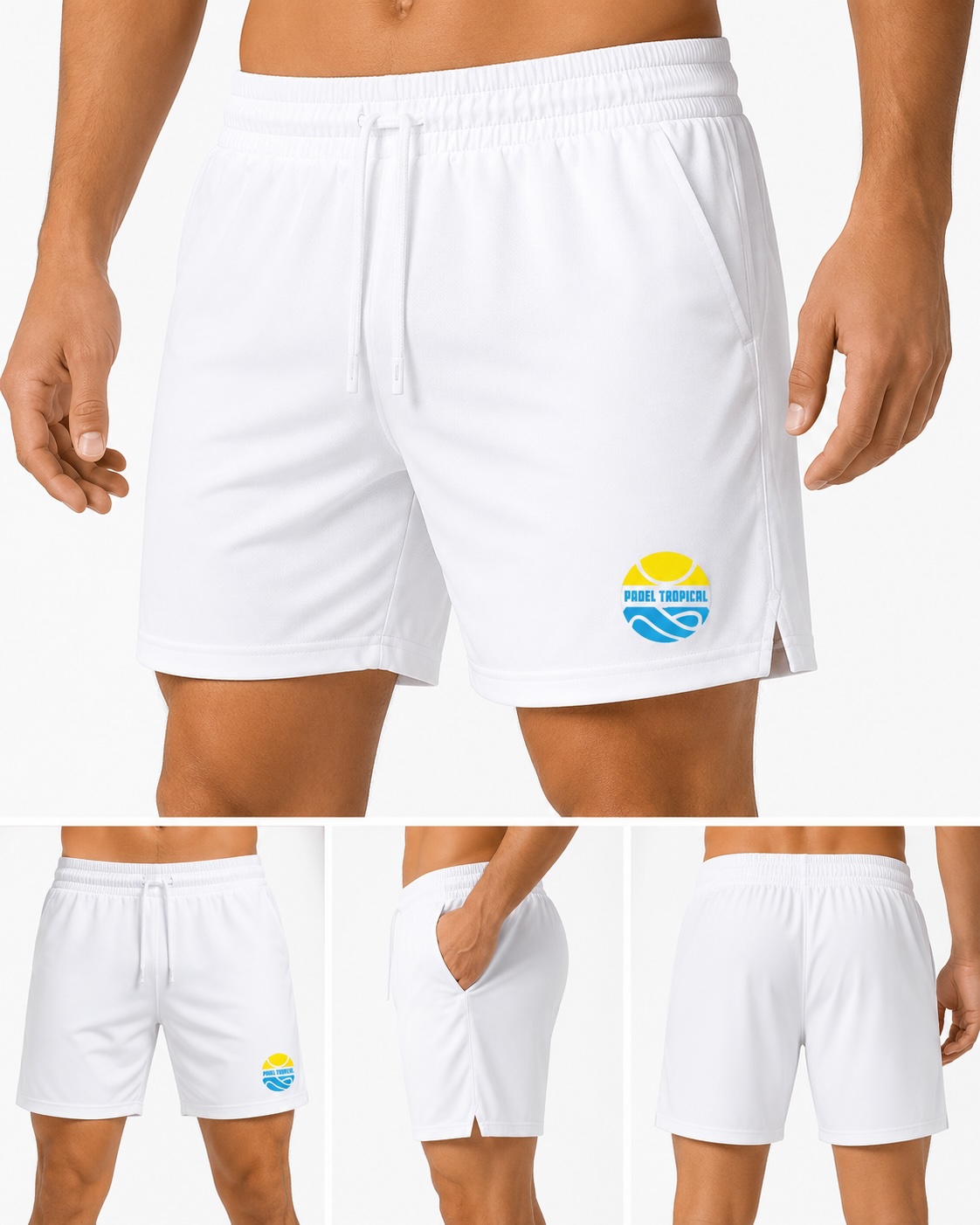 Tropical White Shorts — Padel Tropical apparel